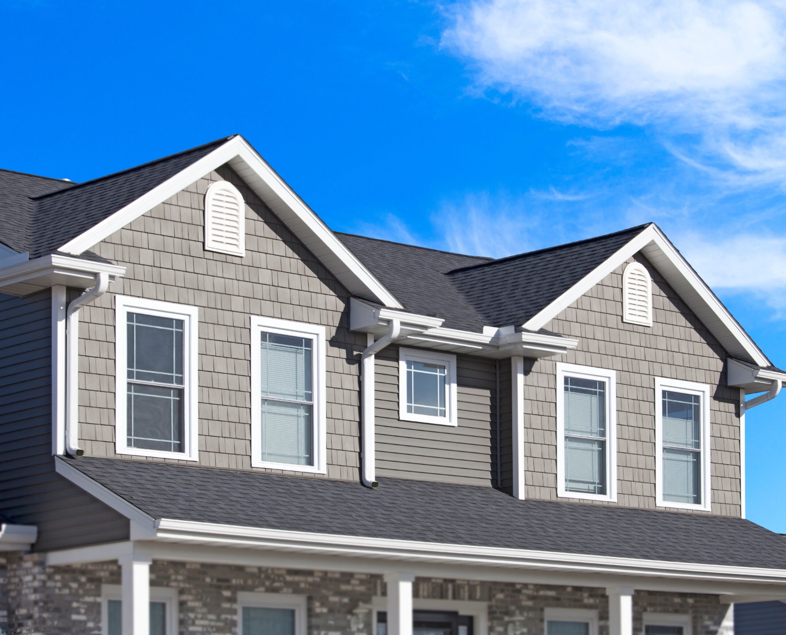 House with vinyl windows