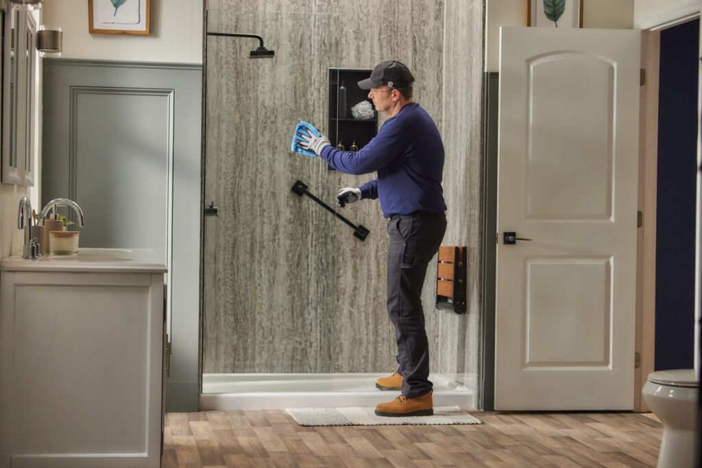 walk-in shower installation