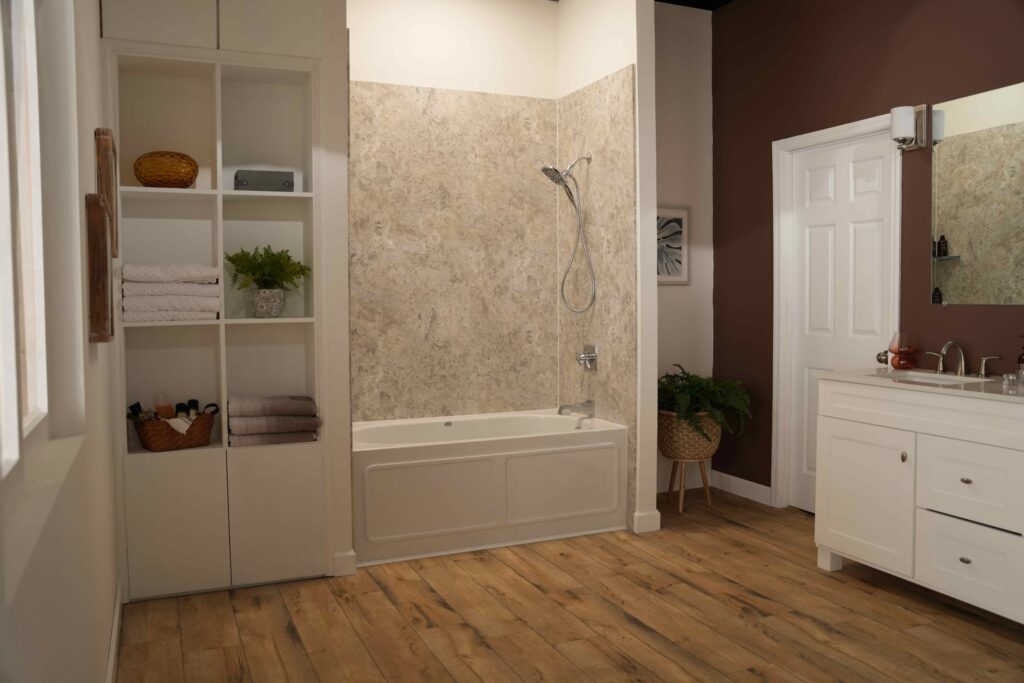 newly installed bathtub